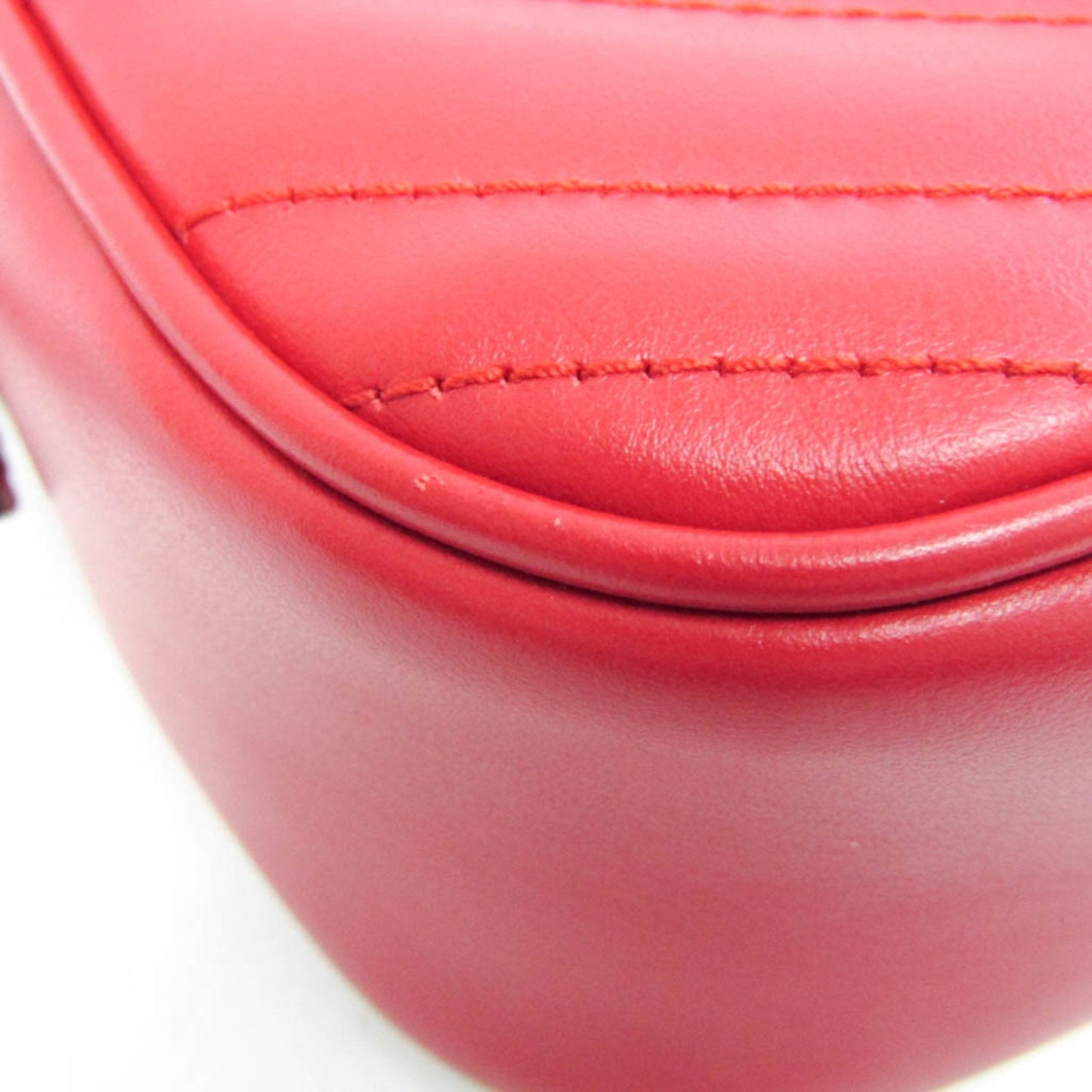 Gucci Marmont Red Leather Shoulder Bag