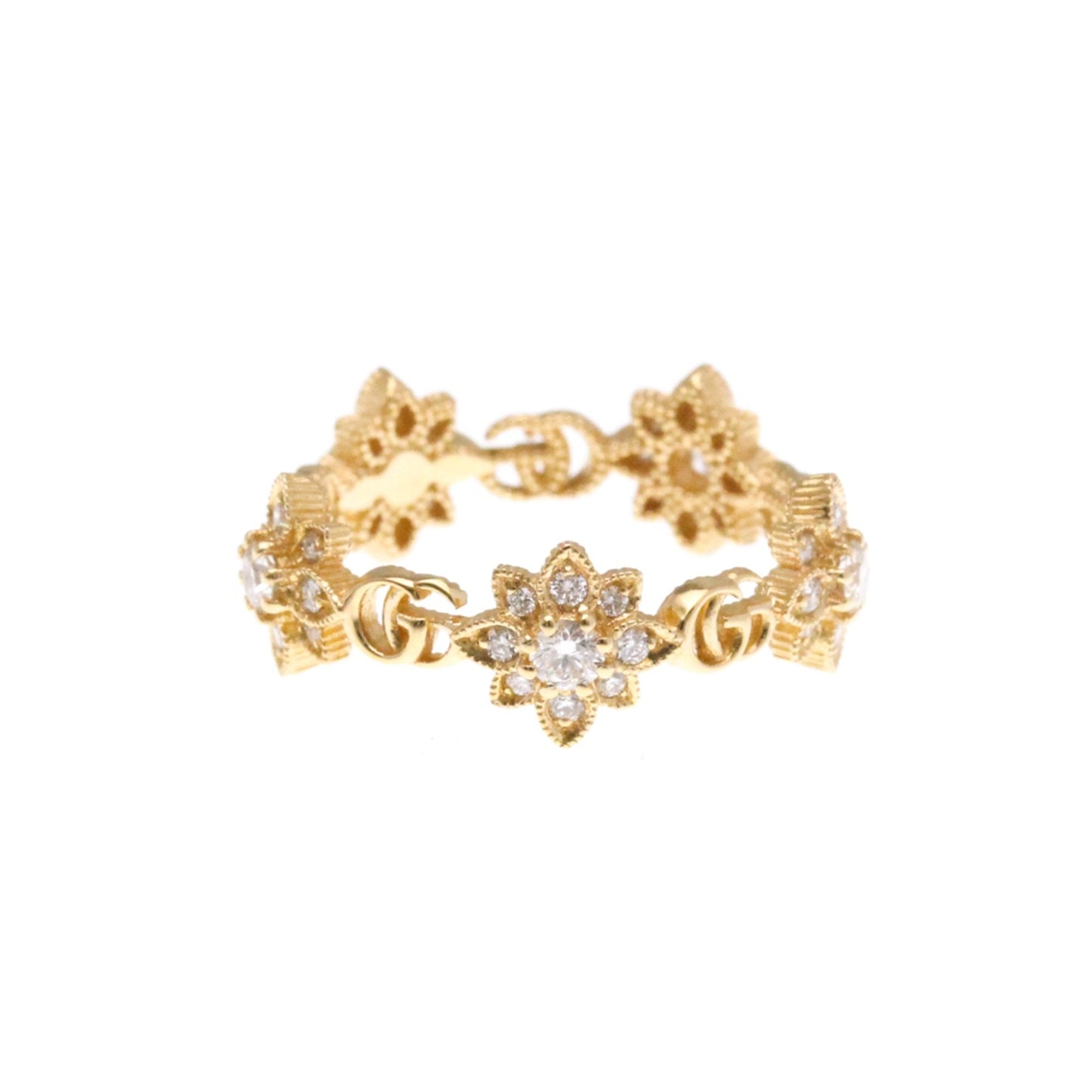 Gucci Flora Gold Rose Gold Ring Jewelry