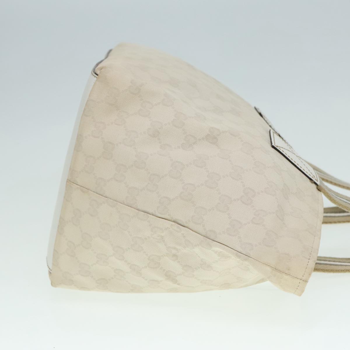 Gucci Sherry White Canvas Tote Bag