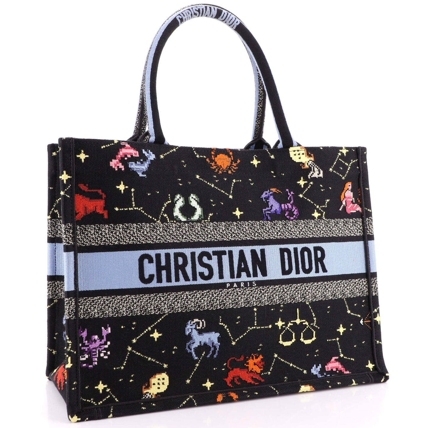 Book Tote Embroidered Canvas Medium