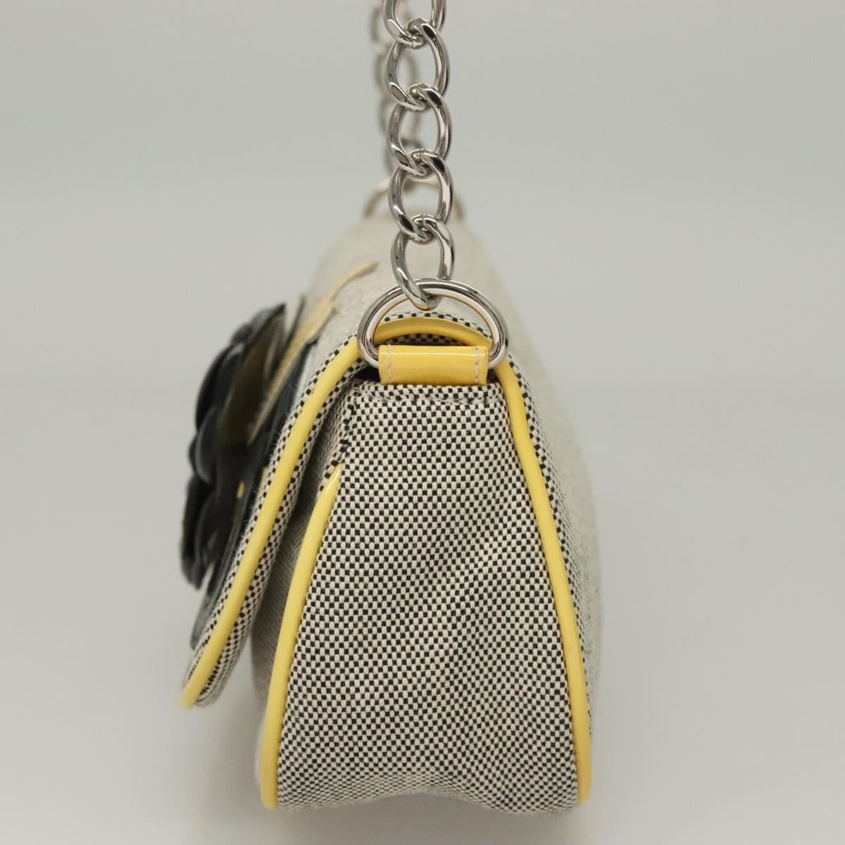 Chanel Camellia Grey Canvas Clutch Bag