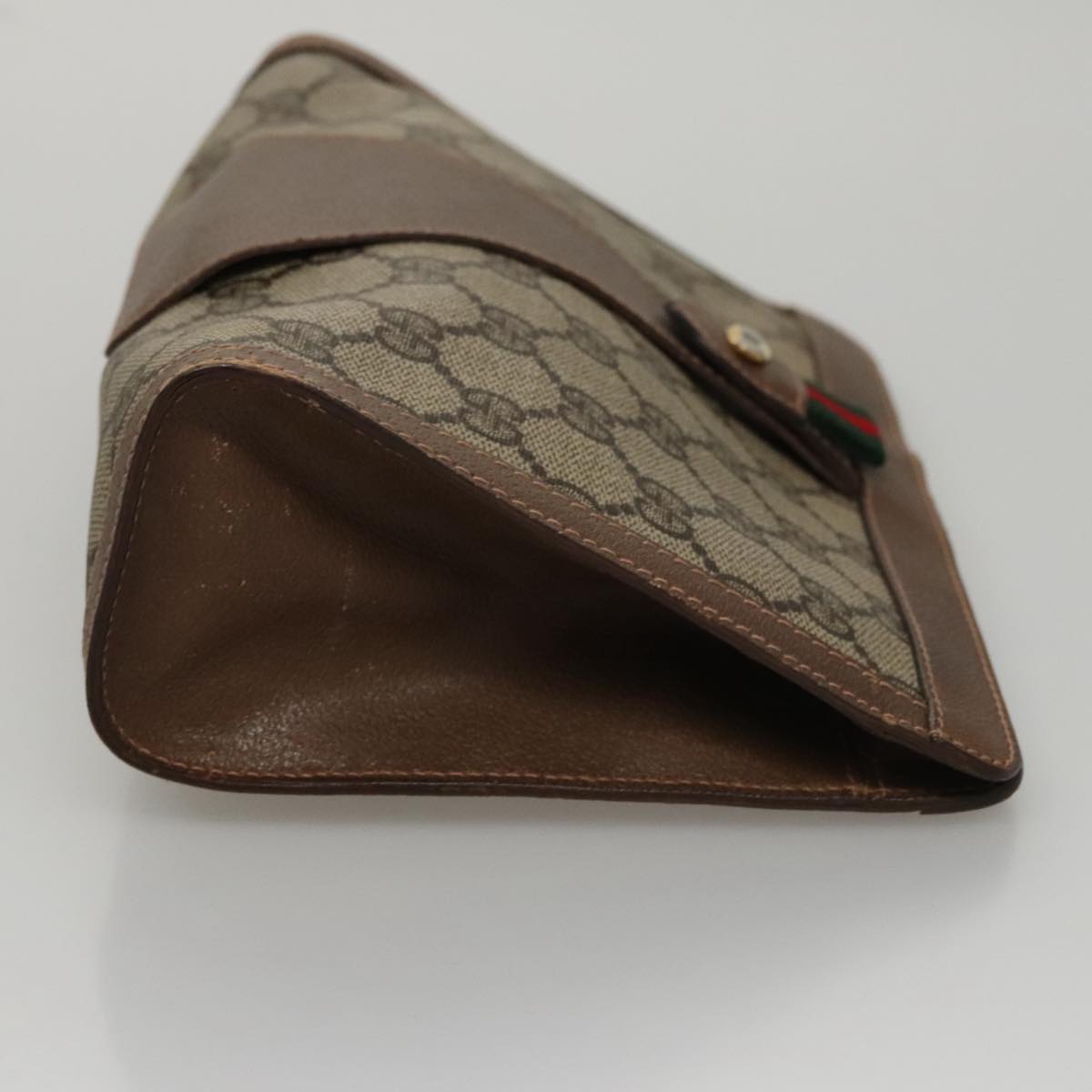 Gucci Sherry Beige Canvas Clutch Bag