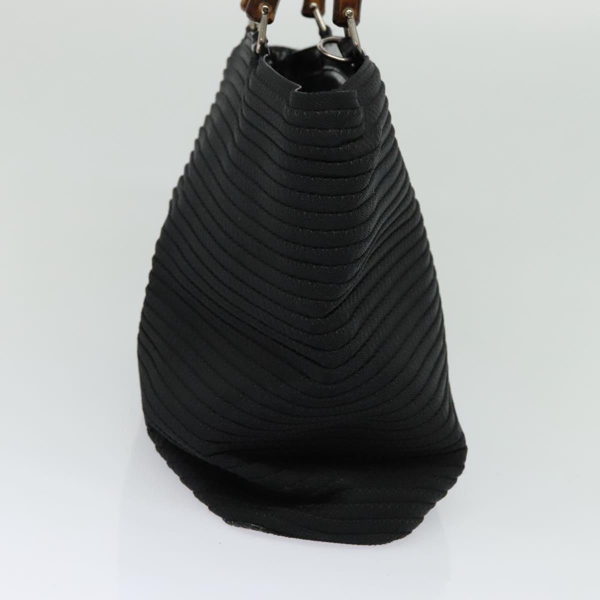Gucci Bamboo Black Canvas Handbag