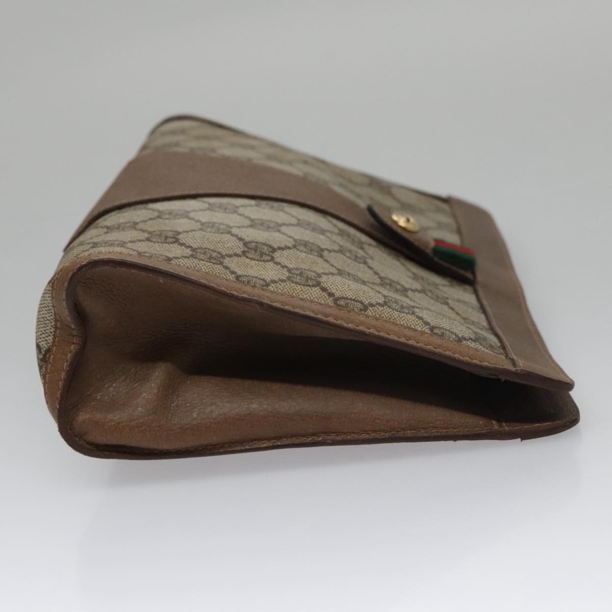 Gucci Sherry Beige Canvas Clutch Bag