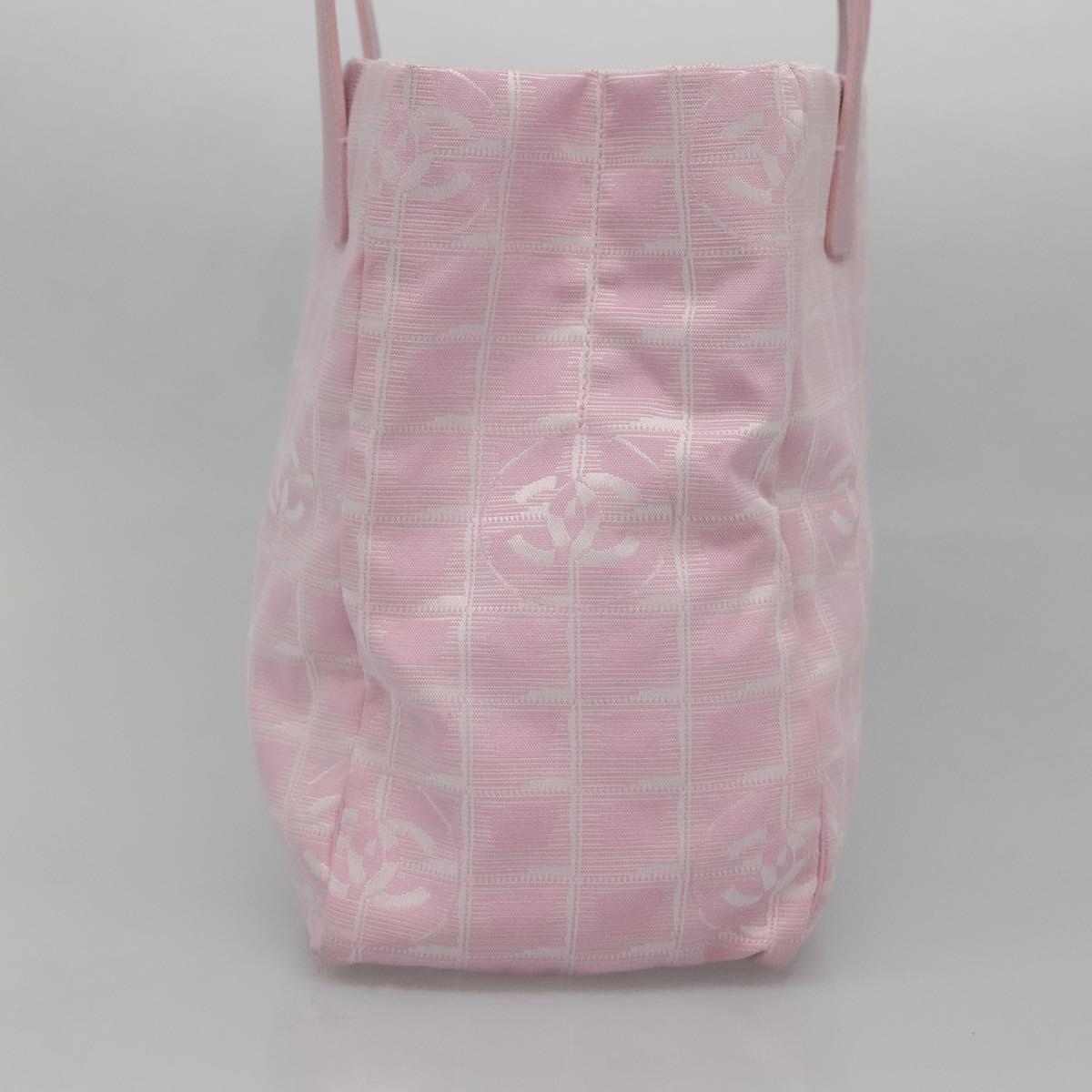 Chanel Travel Line Pink Nylon Tote Bag