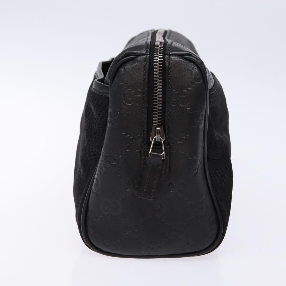 Gucci Guccissima Black Canvas, Leather Clutch Bag