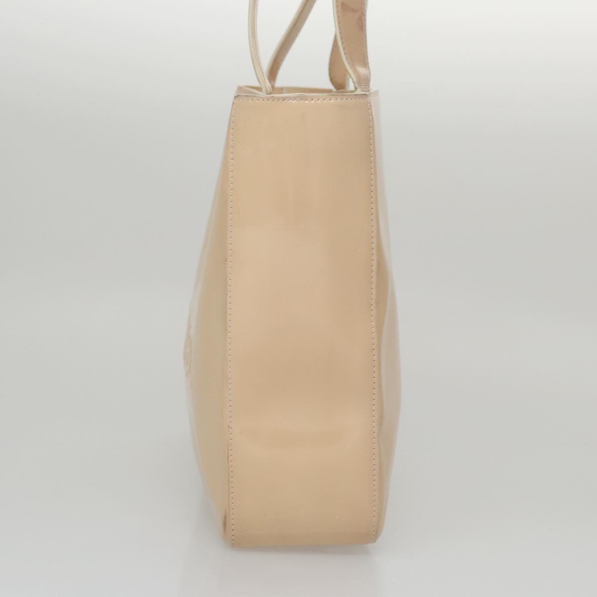 Chanel Pst (Petite Shopping Tote) Beige Patent Leather Tote Bag