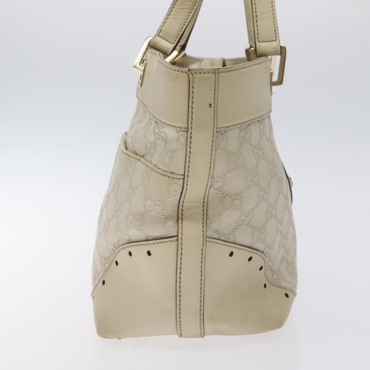 Gucci Guccissima White Leather Tote Bag