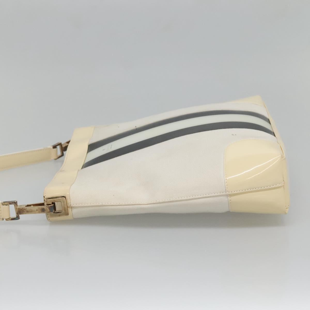 Gucci Sherry White Canvas Shoulder Bag