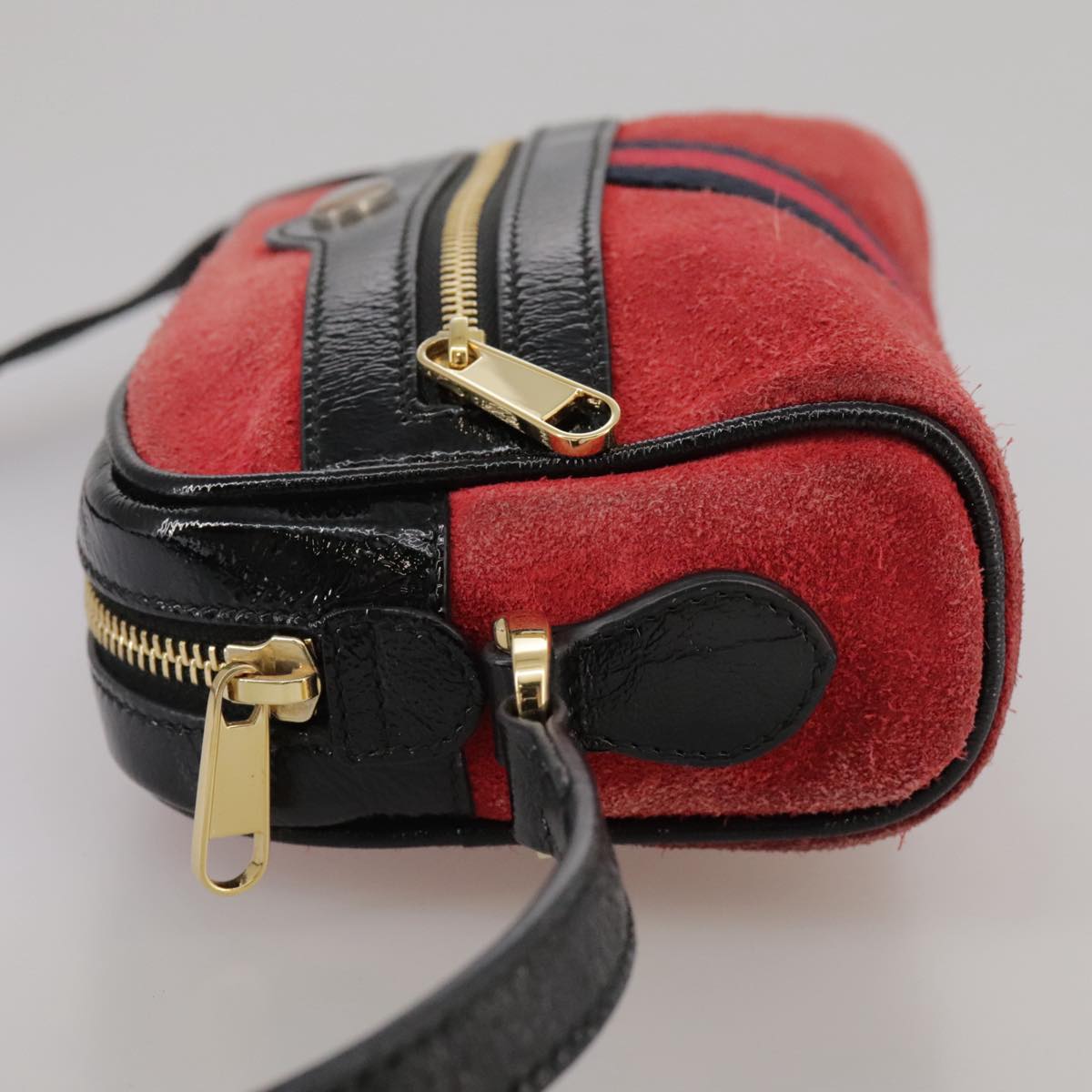 Gucci Ophidia Red Suede Shoulder Bag