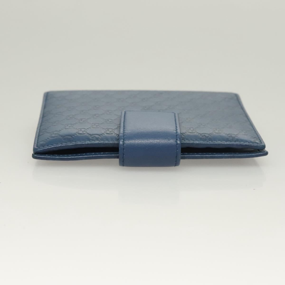 Gucci Micro Guccissima Blue Leather Wallet