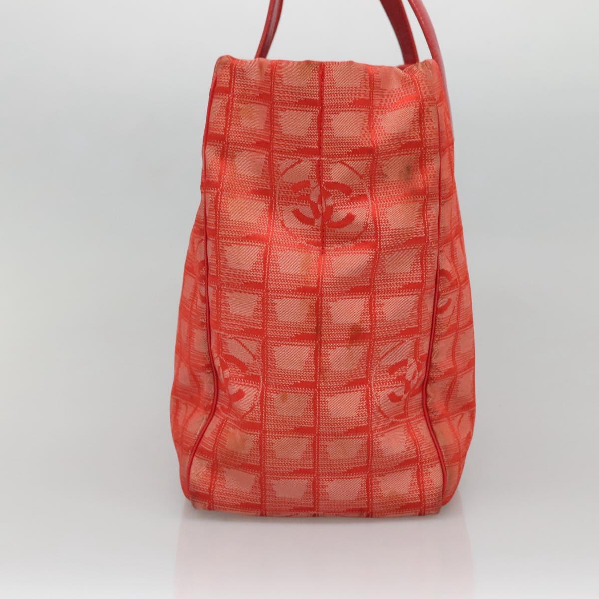 Chanel Travel Line Red Nylon Tote Bag