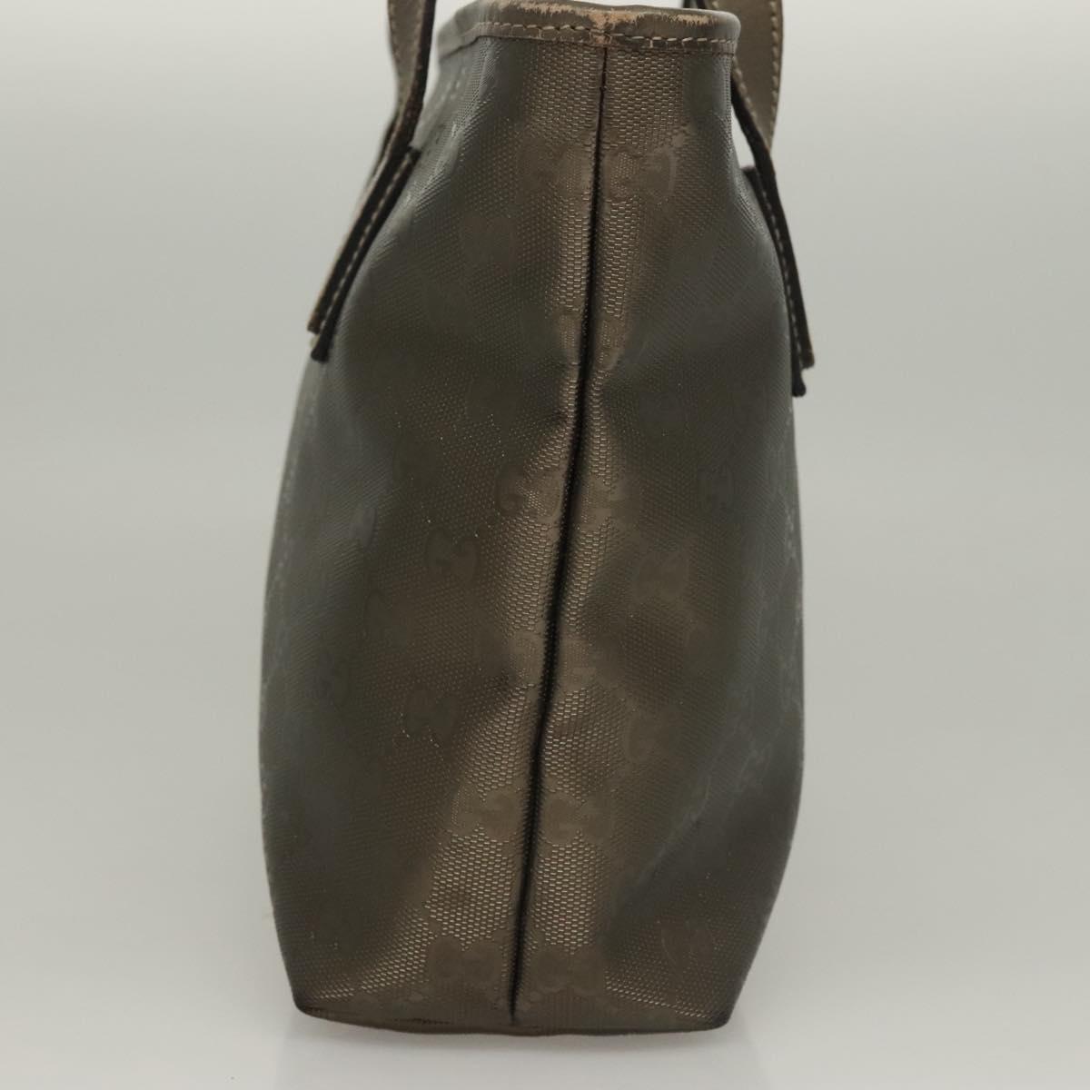 Gucci Gg Imprimé Khaki Leather Tote Bag