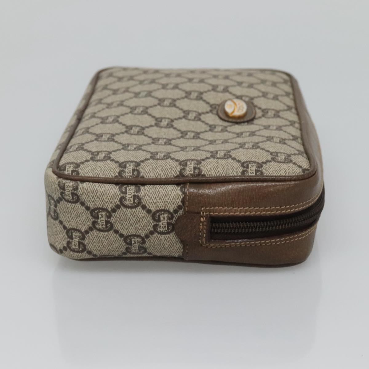 Gucci Gg Supreme Beige Canvas Clutch Bag