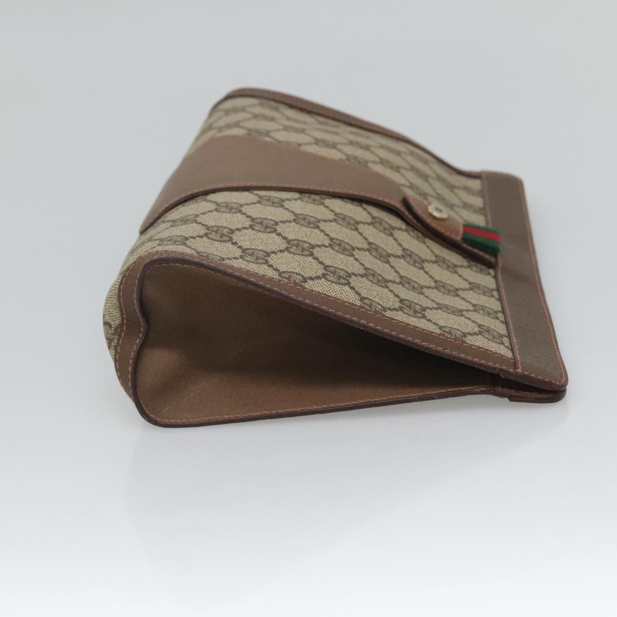 Gucci Sherry Beige Canvas Clutch Bag