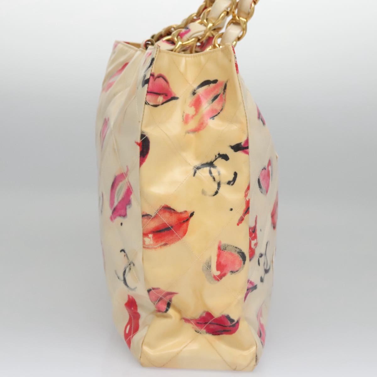 Chanel Red Vinyl Tote Bag