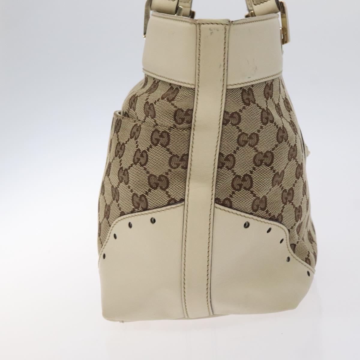Gucci Horsebit Beige Canvas Tote Bag
