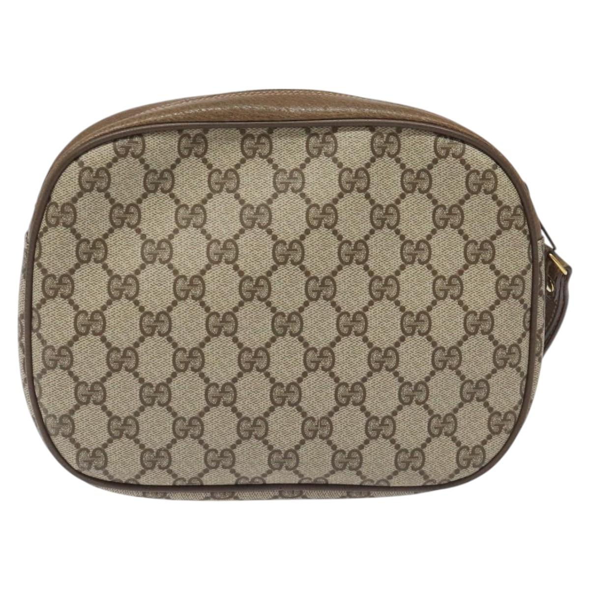 Gucci Ophidia Beige Canvas Clutch Bag