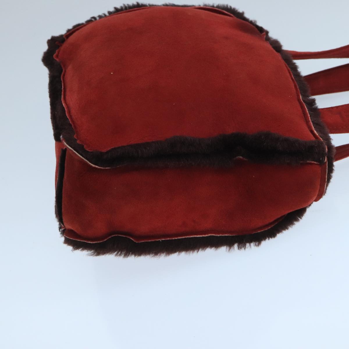 Chanel Shopping Red Suede Tote Bag