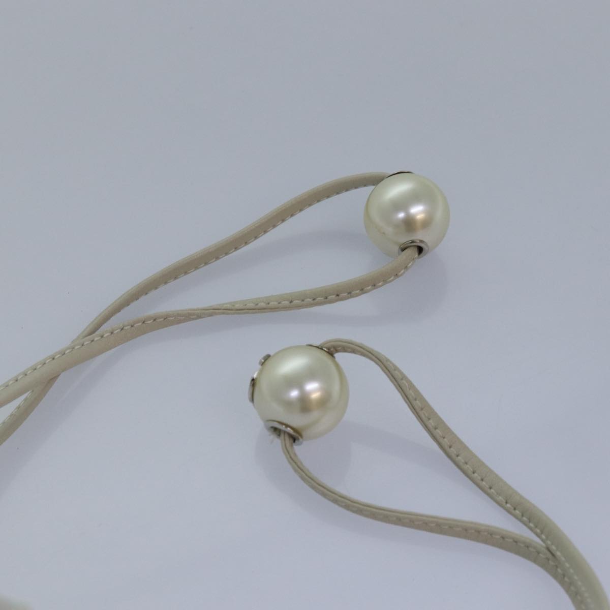 Chanel White Canvas Clutch Bag