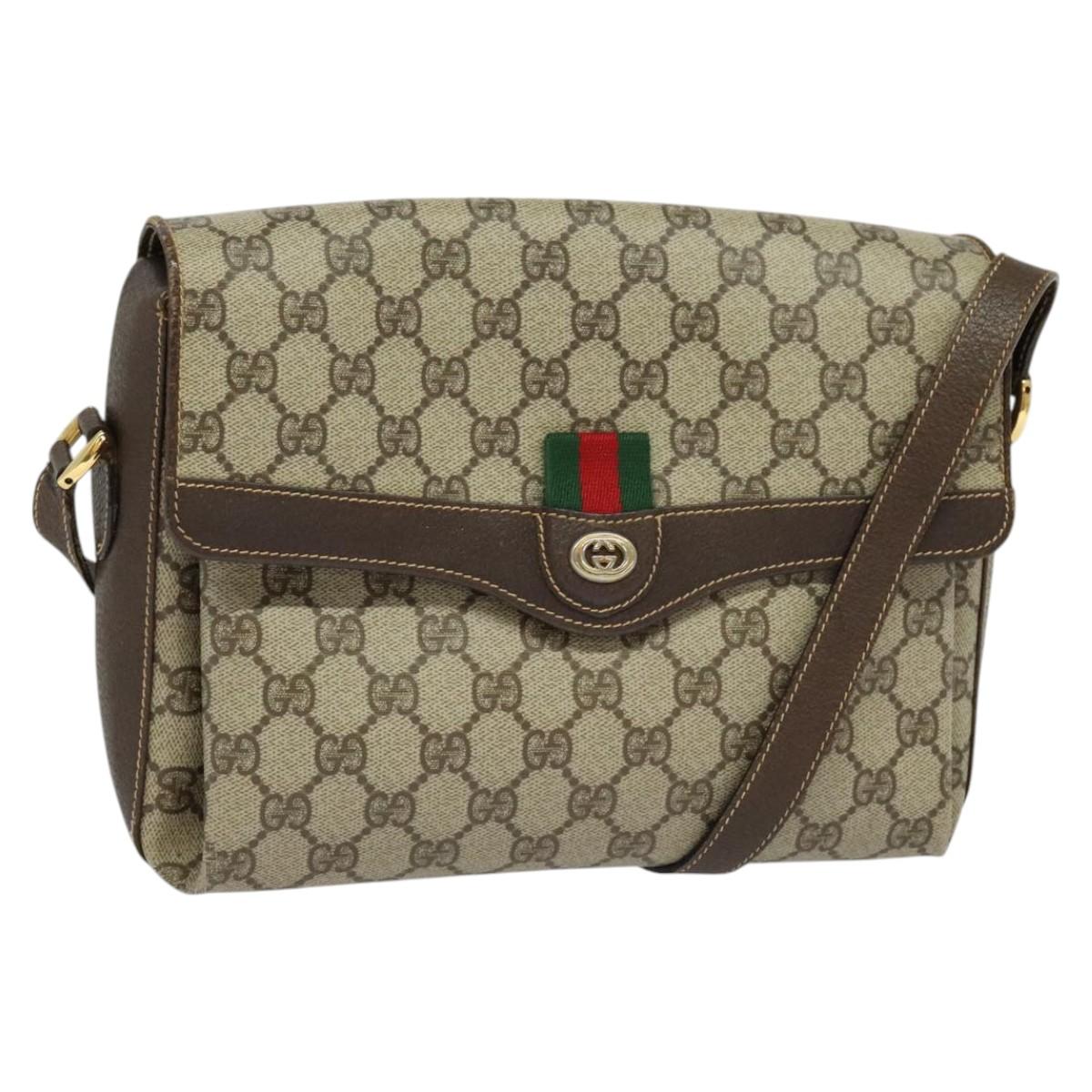 Gucci Ophidia Beige Canvas Shoulder Bag