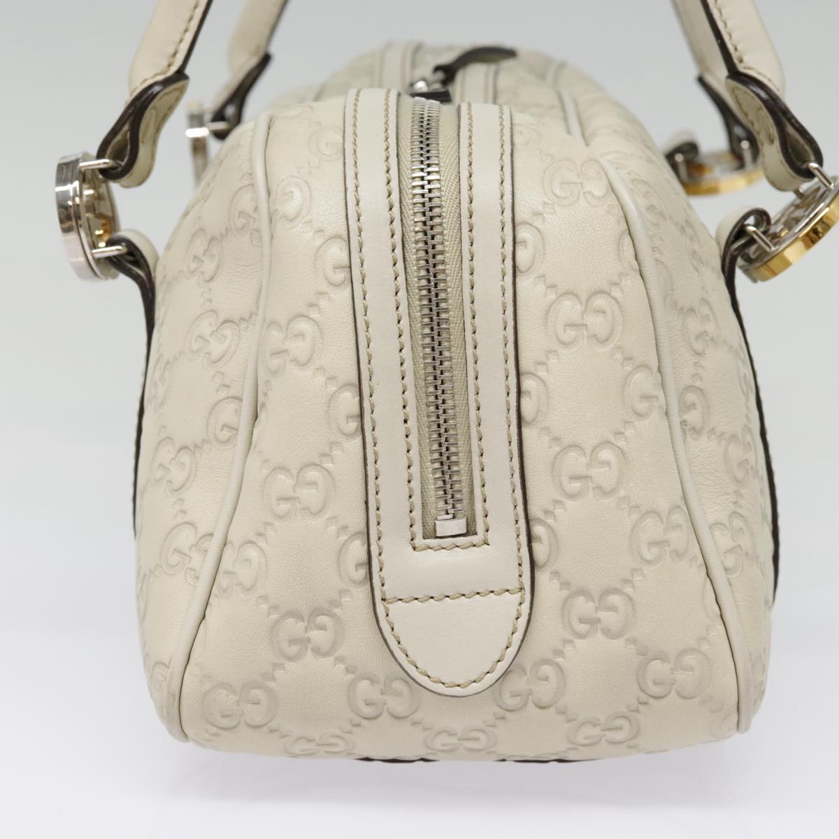 Gucci Vintage White Leather Handbag