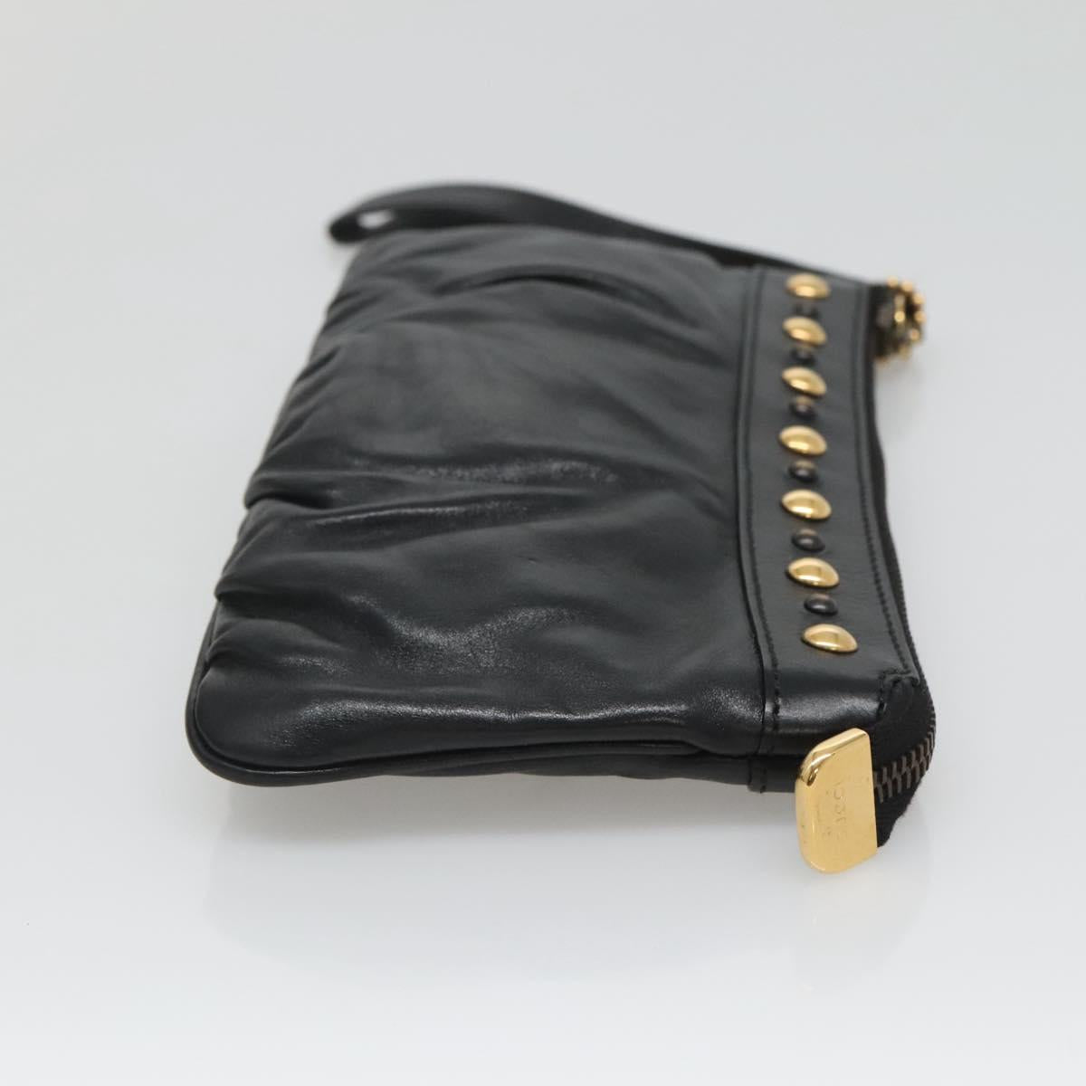 Gucci Hysteria Black Leather Clutch Bag