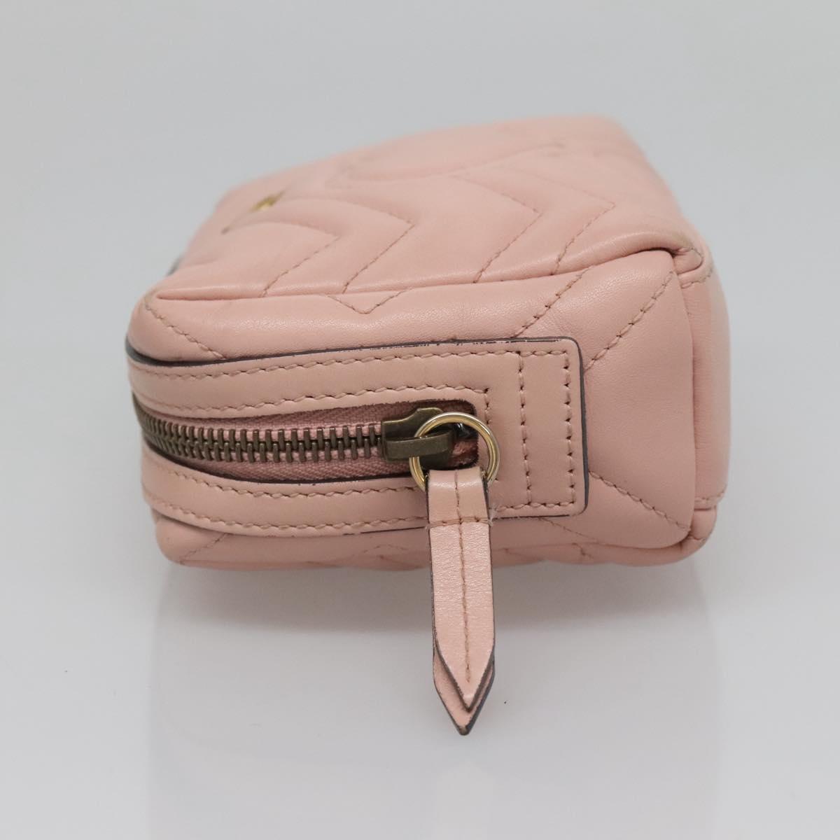 Gucci Gg Marmont Pink Leather Clutch Bag