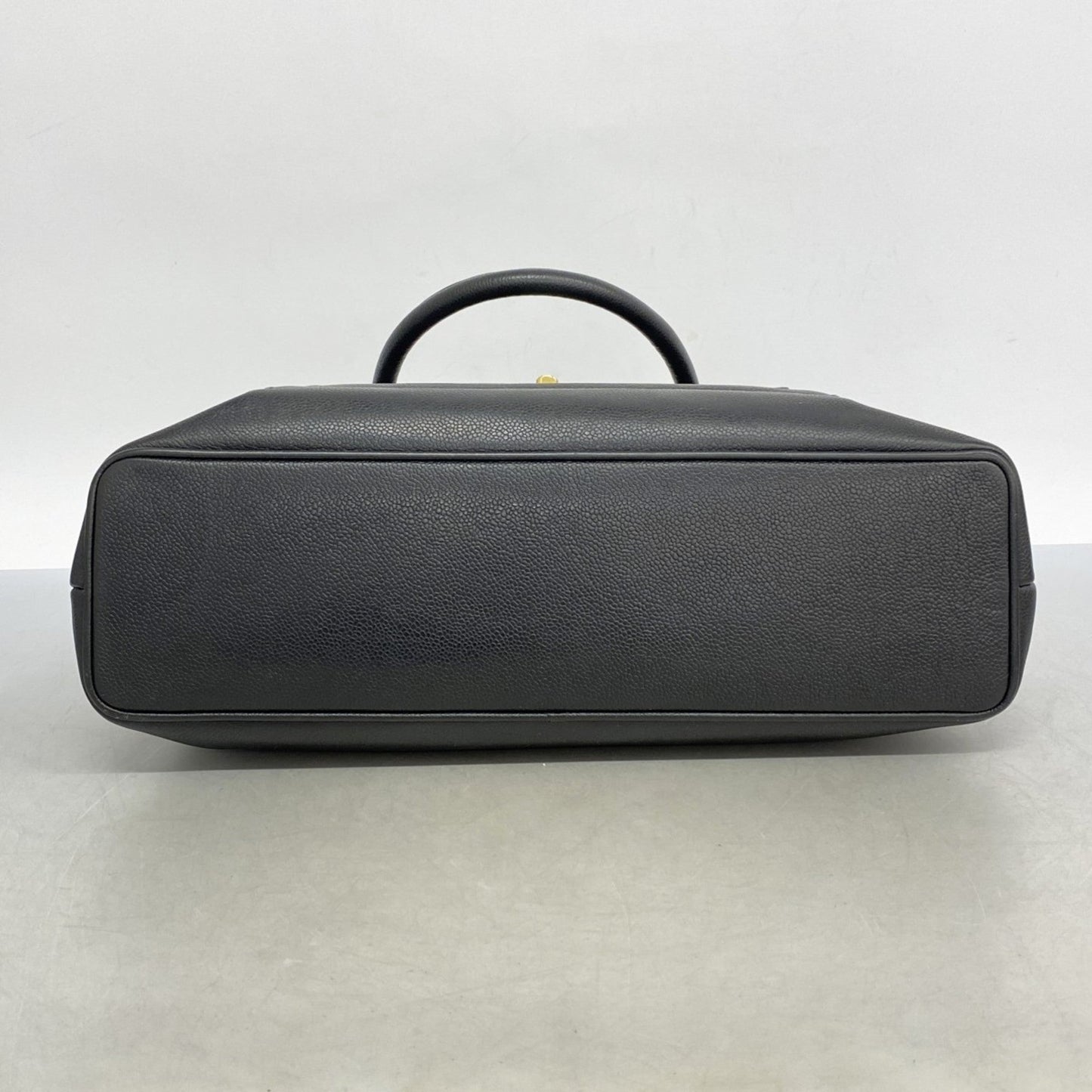 Chanel Black Grained Calfskin Tote Bag