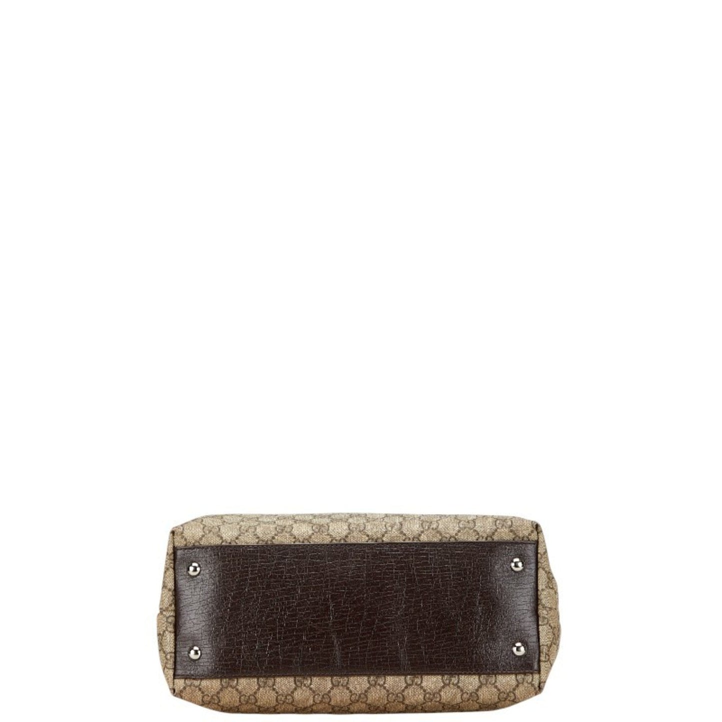 Gucci Beige Brown Pvc Leather Tote Bag