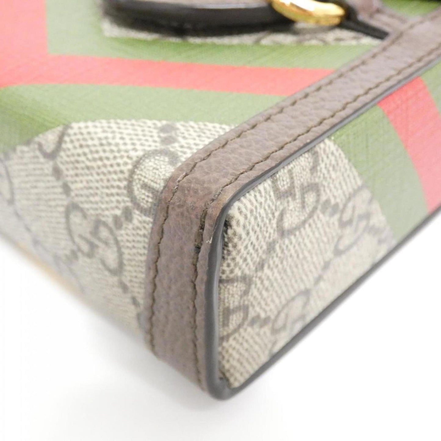 Gucci Beige Brown Multi-Color Gg Supreme Leather Handbag