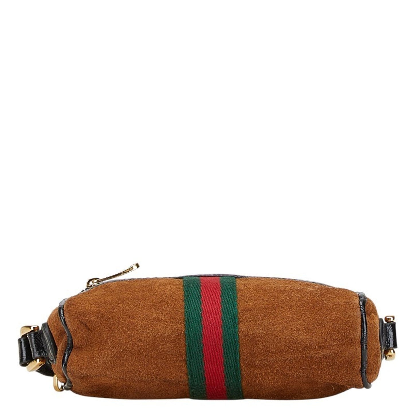 Gucci Black Brown Suede Leather Shoulder Bag