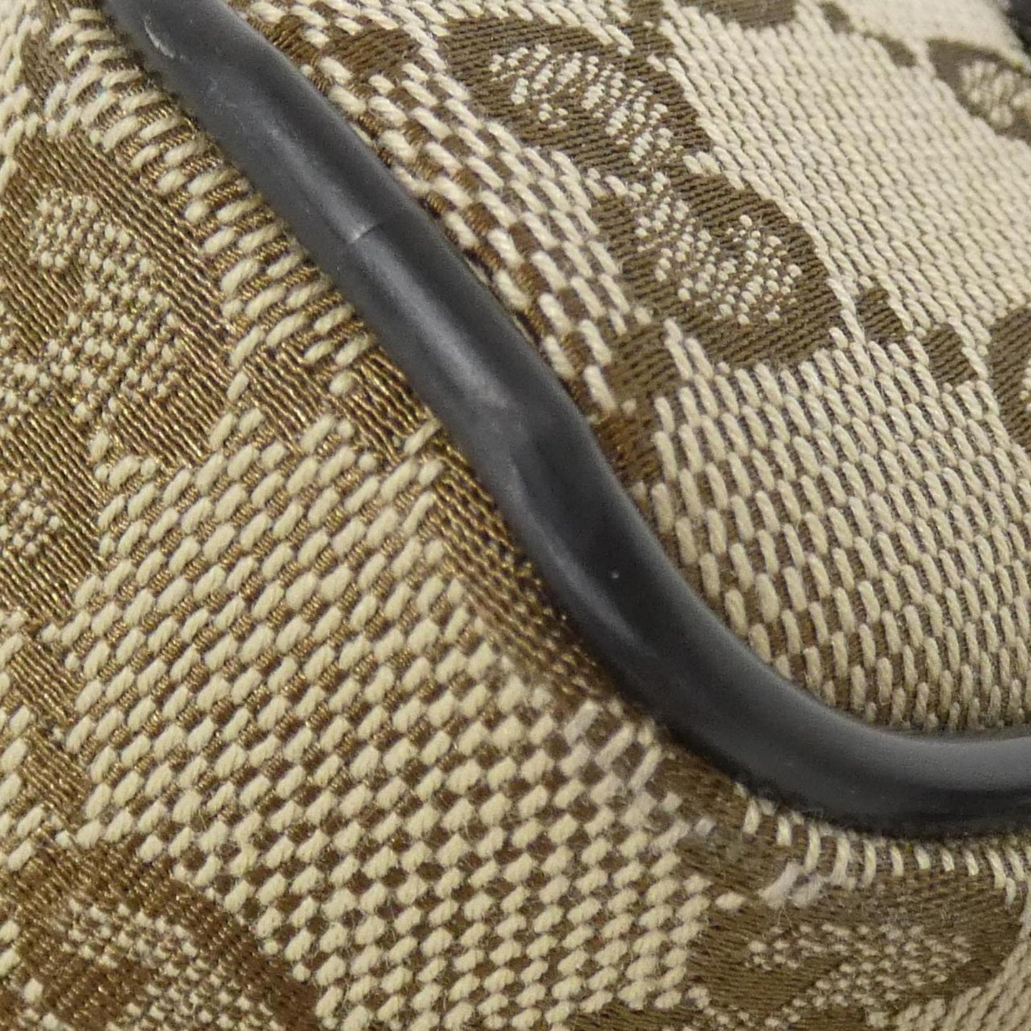 Gucci Beige Brown Gg Canvas Leather Fanny Pack