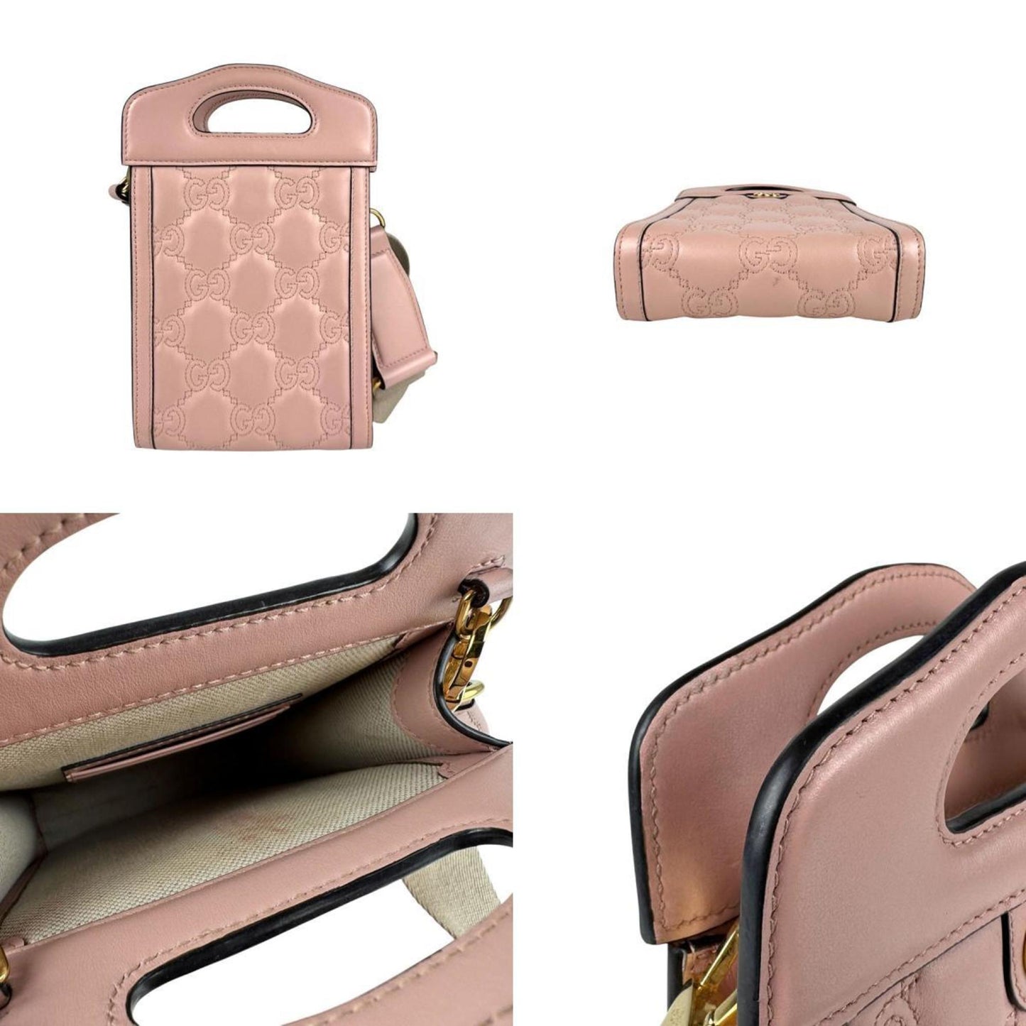 Gucci Pink Leather Shoulder Bag
