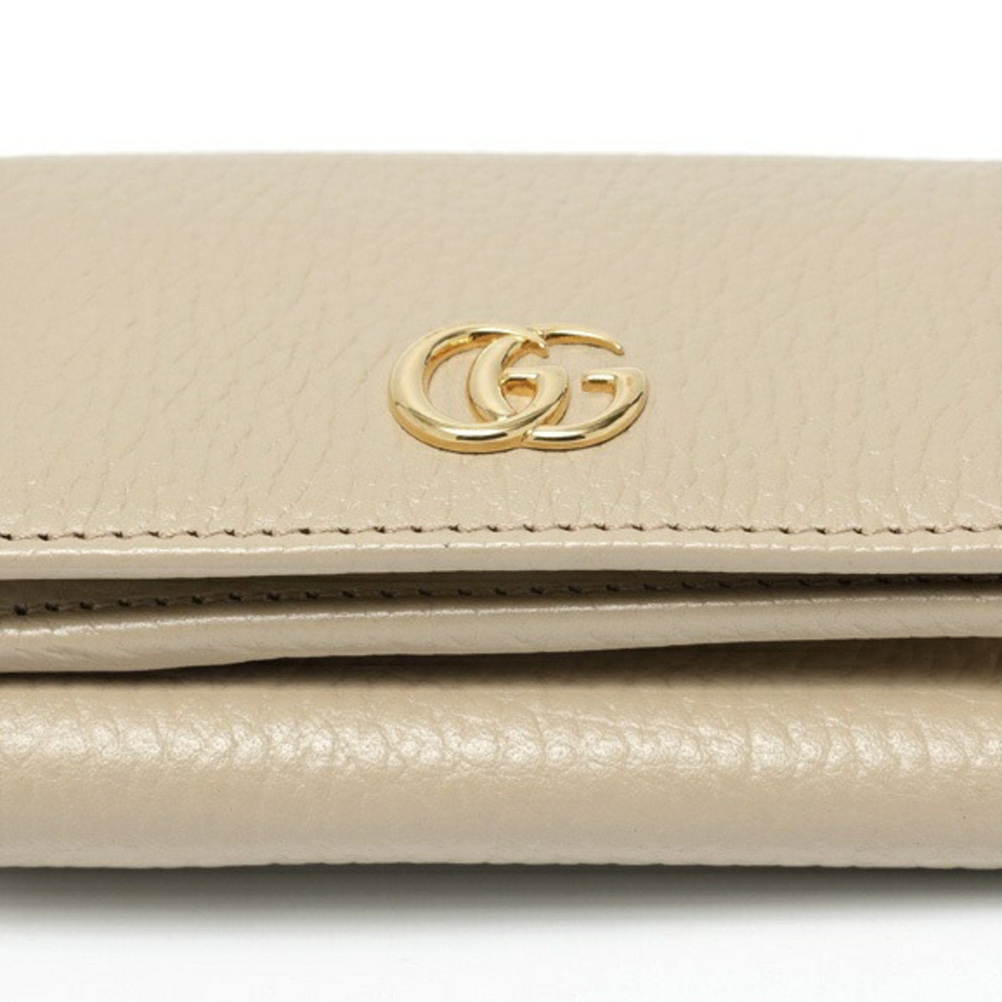 Gucci Beige Yellow Leather Wallet (Tri-Fold)