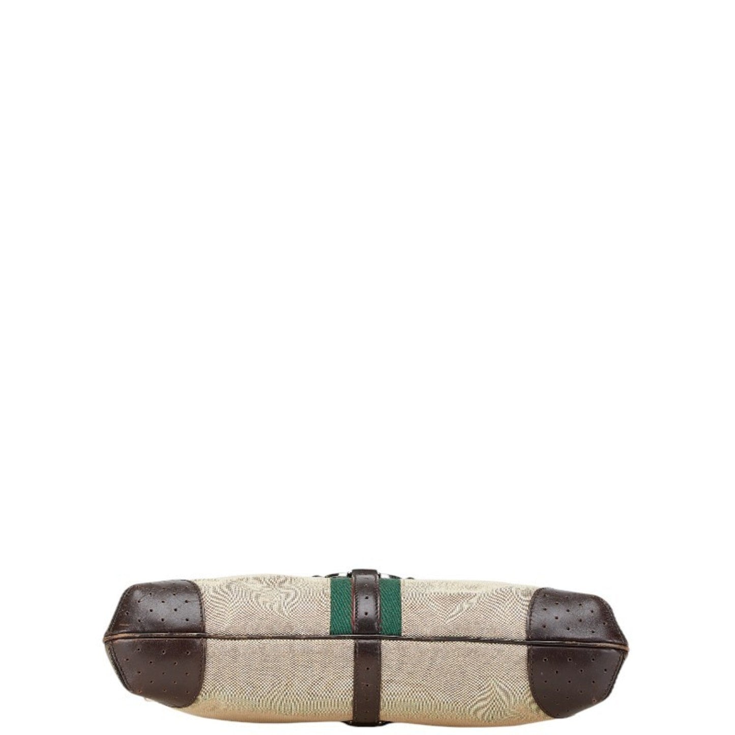 Gucci Beige Brown Canvas Leather Handbag