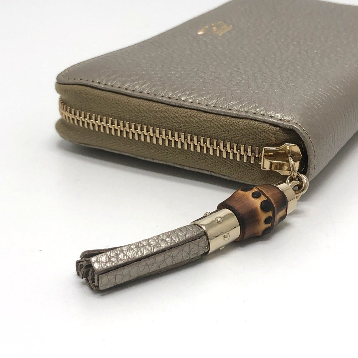 Gucci Gold Leather Long Wallet (Bi-Fold)