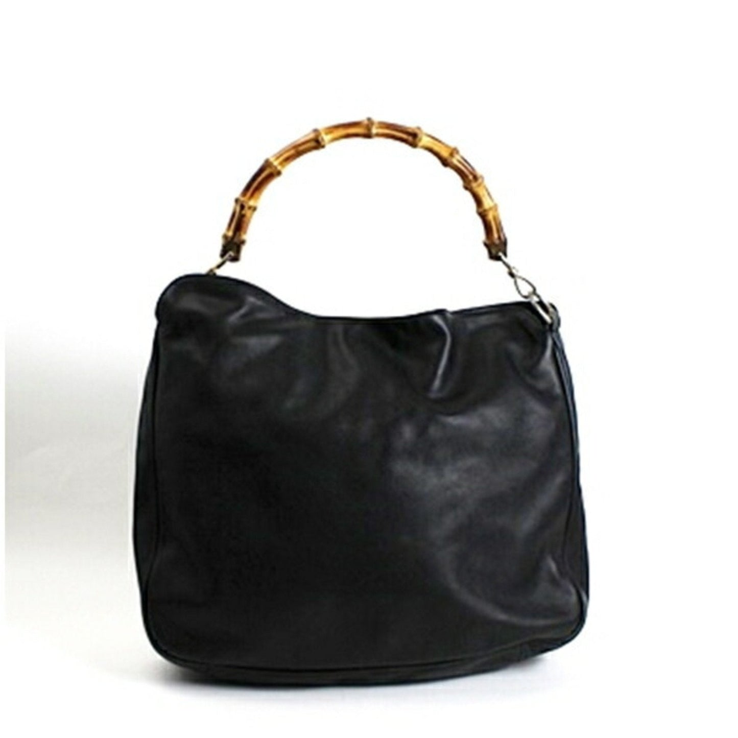 Gucci Black Gray Leather Handbag Shoulder Bag