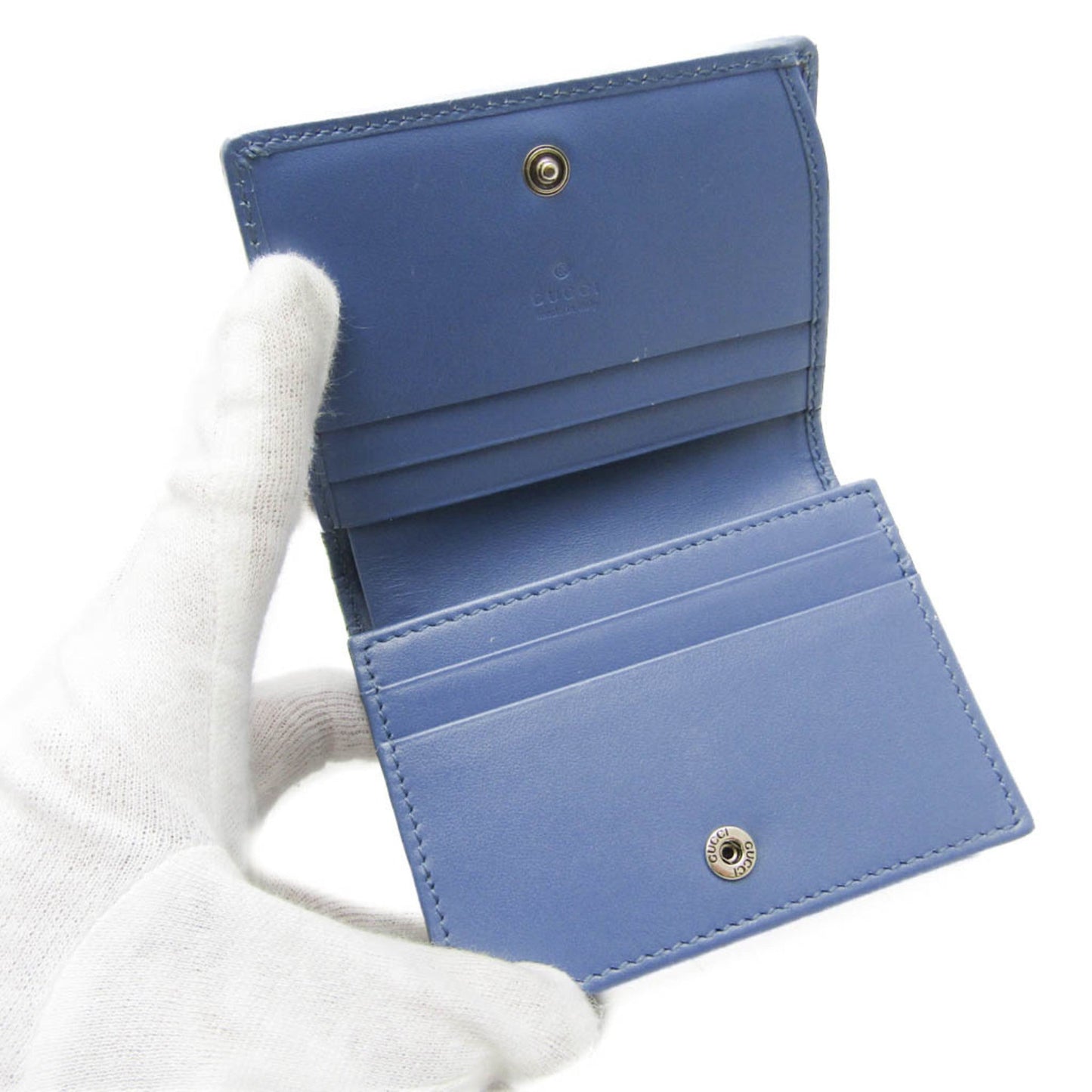 Gucci Blue Leather Wallet (Bi-Fold)