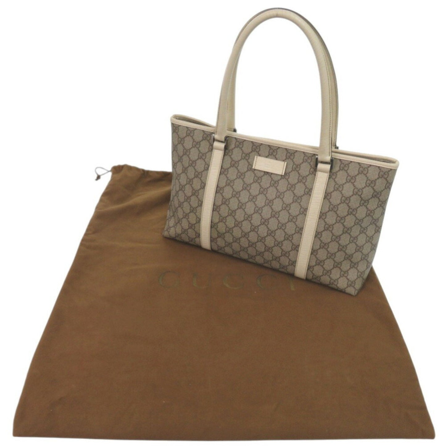 Gucci Beige Pvc Tote Bag