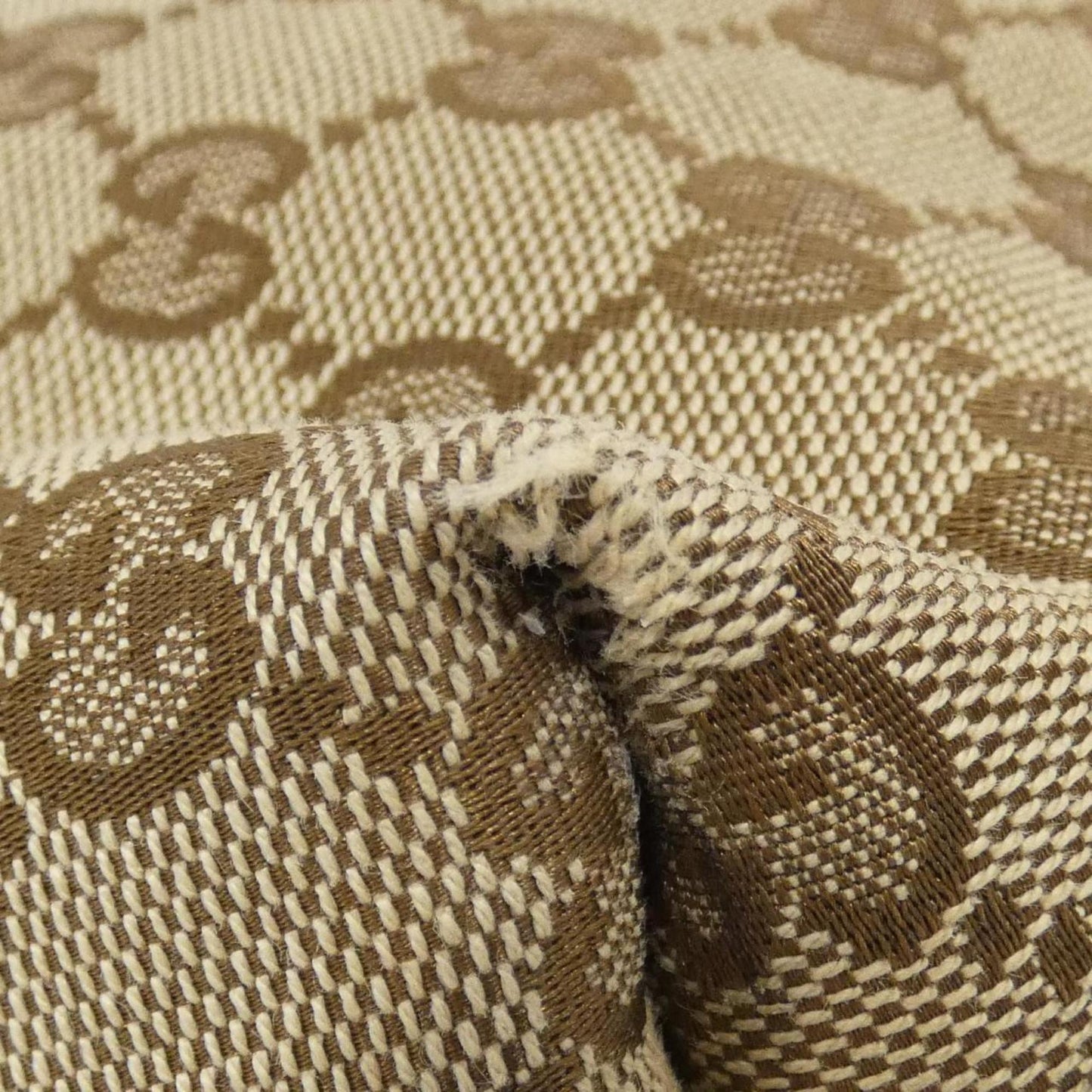 Gucci Beige Black Gg Canvas Shoulder Bag