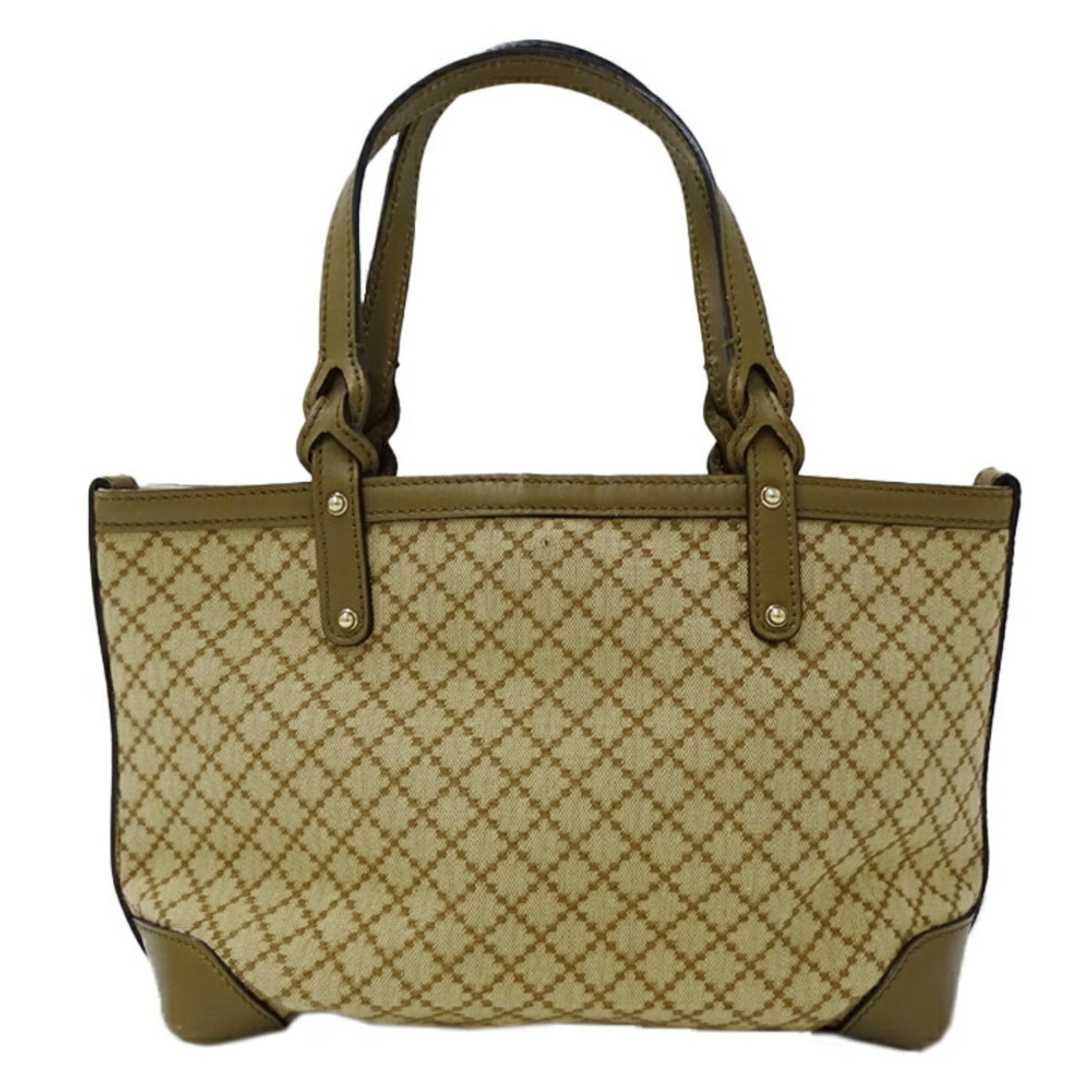 Gucci Diamante Beige Khaki Canvas Tote Bag