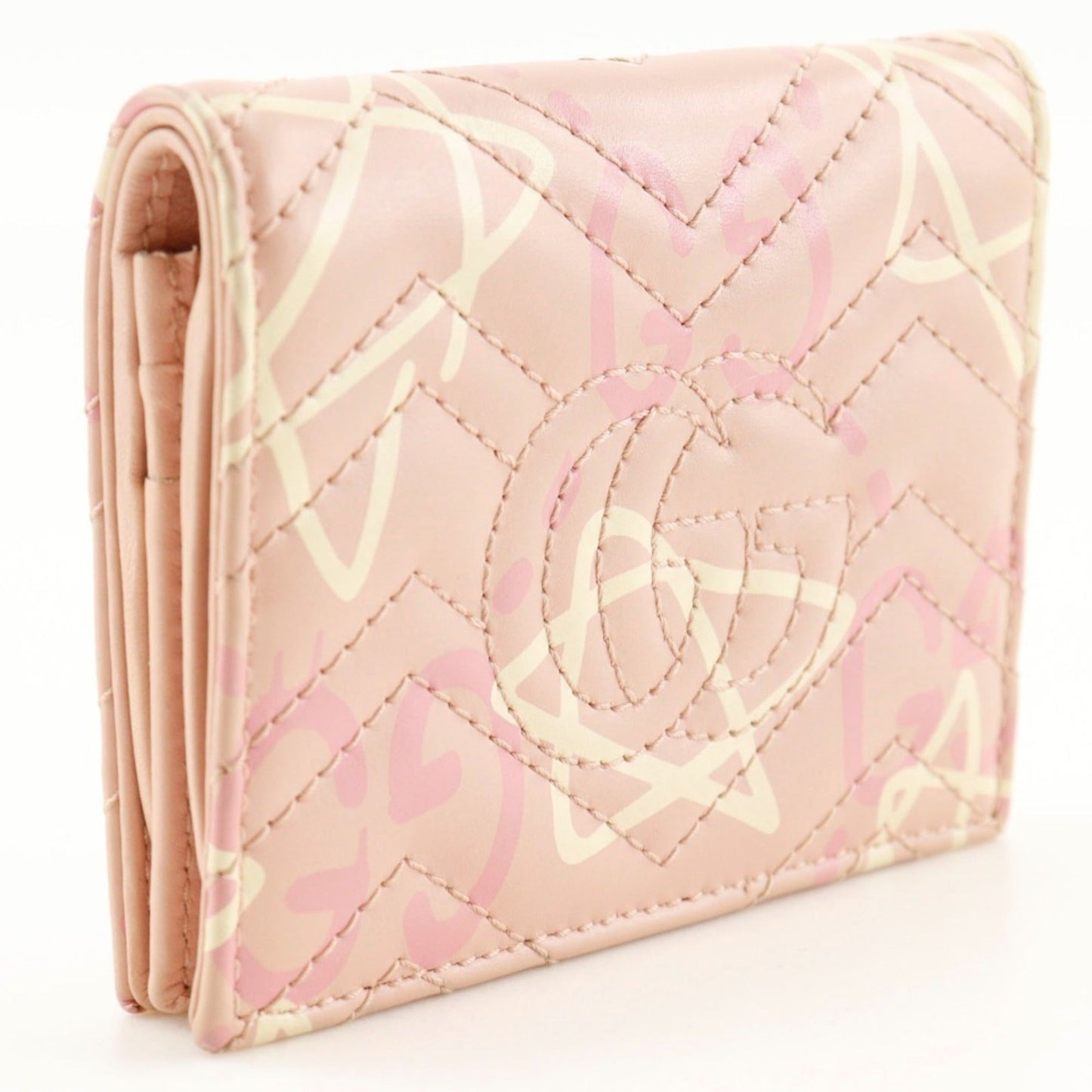 Gucci Pink Leather Bill Wallet (Bi-Fold)