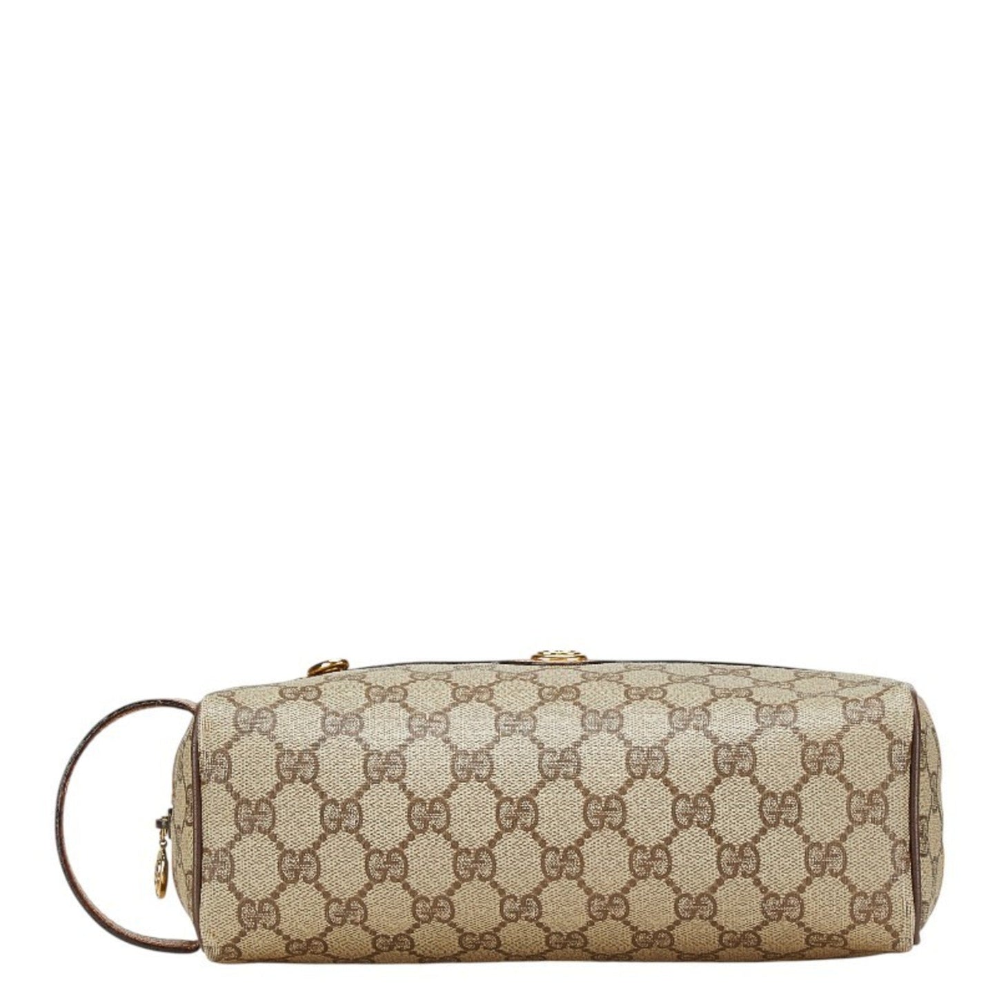 Gucci Beige Brown Pvc Leather Clutch Bag Pouch