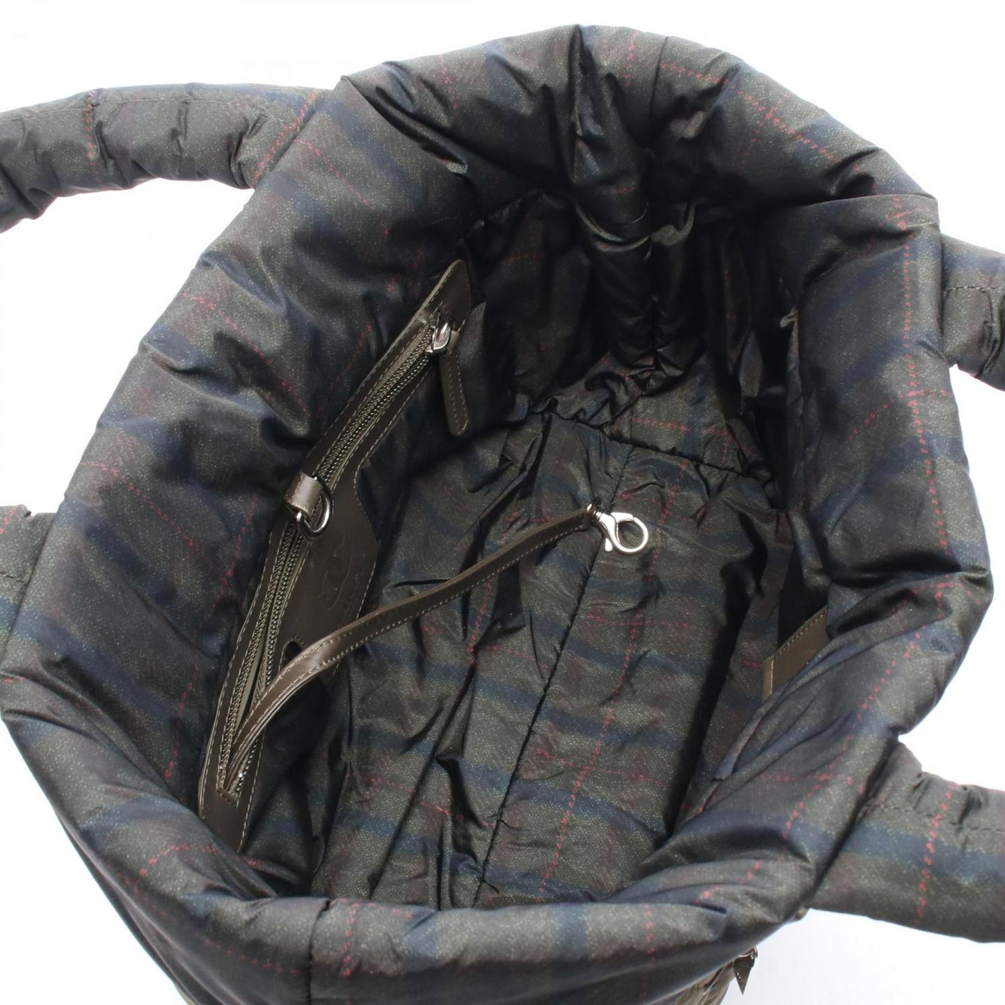 Chanel Green Khaki Multi-Color Nylon Leather Tote Bag