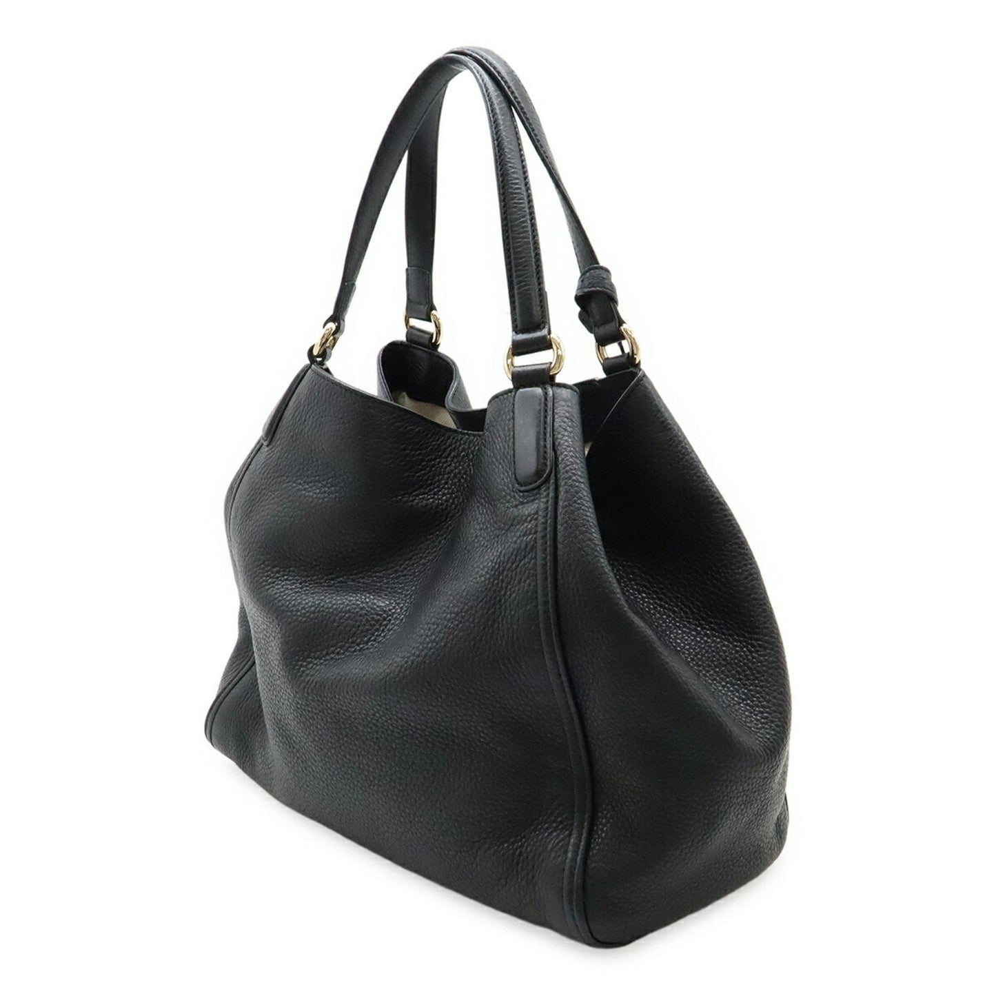 Gucci Black Leather Shoulder Bag Tote Bag