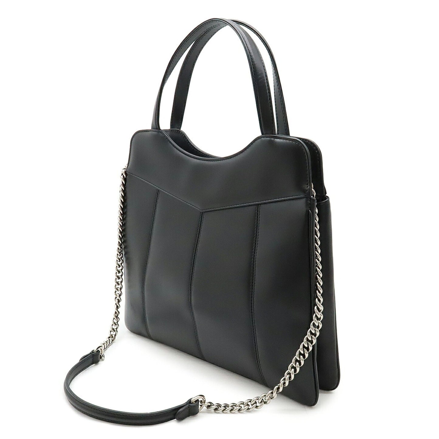 Gucci Black Leather Handbag Shoulder Bag Tote Bag