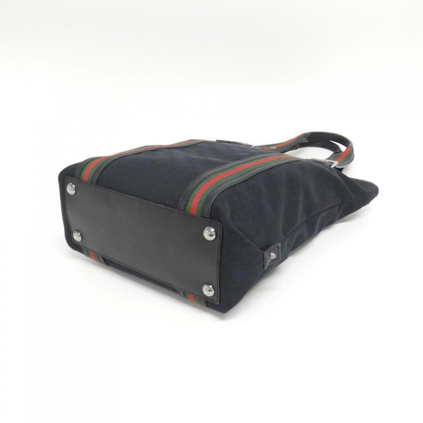 Gucci Black Gg Canvas Handbag