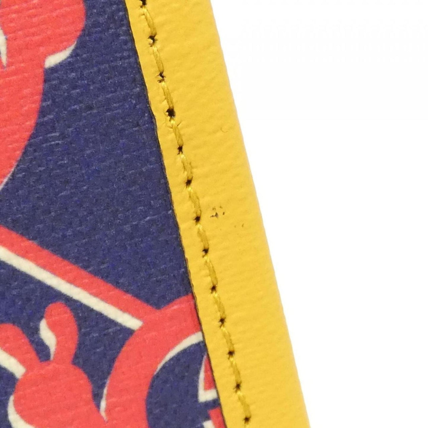 Gucci Blue Red Color Yellow Canvas Handbag