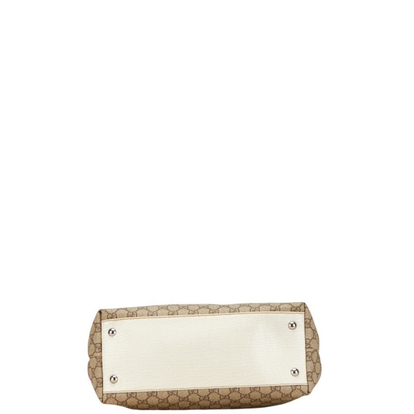 Gucci Beige Ivory Pvc Leather Handbag Tote Bag